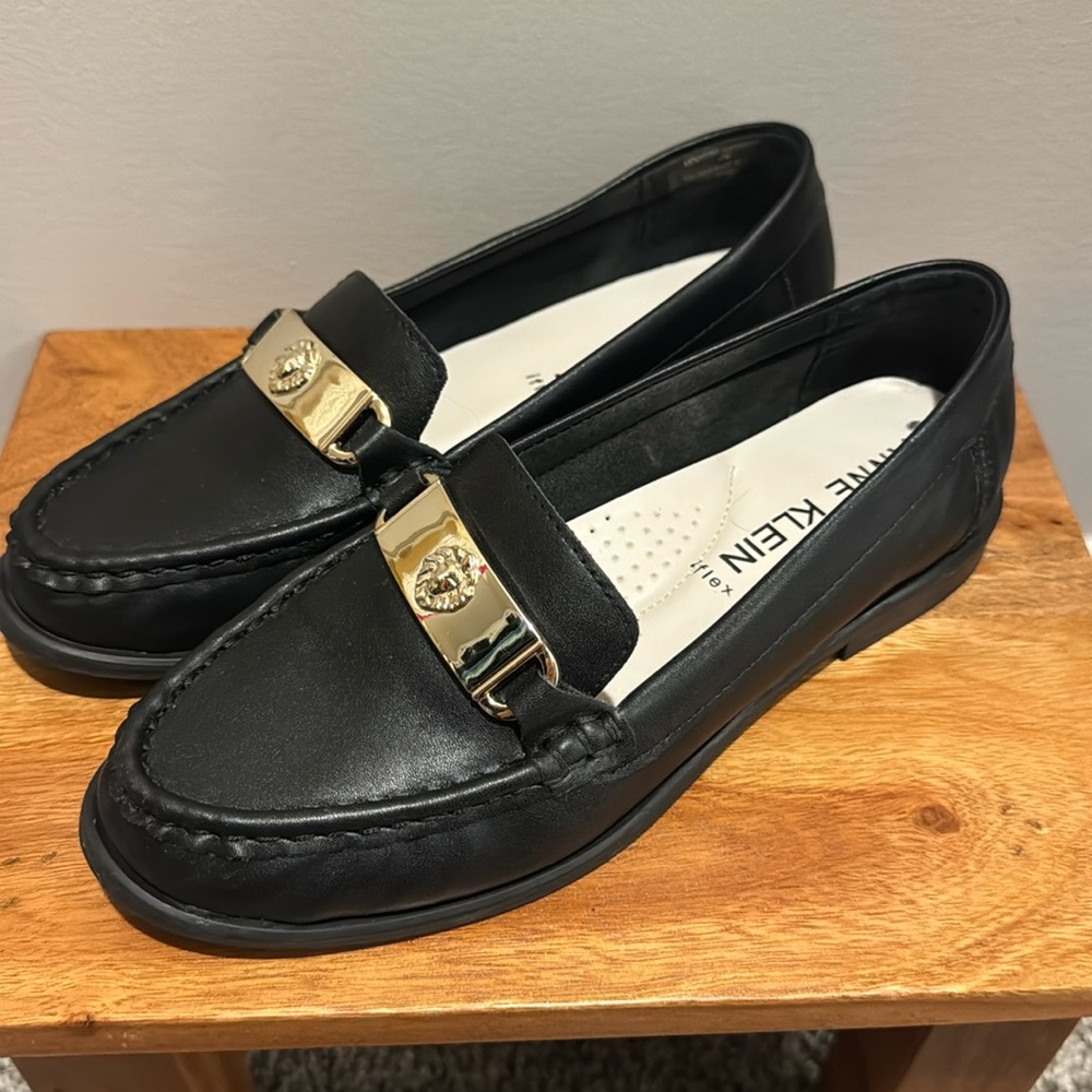 Anne Klein Black Naddie Loafer